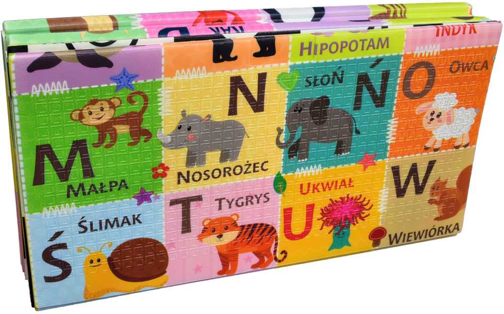 Humbi LAIKOMASIS PUOLŲ KILIMAS, DVIpusis, KONTRASTAS, ALPHABET PL + BAG