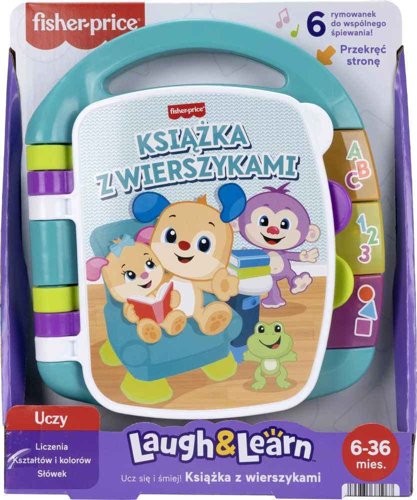 Edukacinė knygelė su eilėraščiais Fisher-Price turkio spalvos