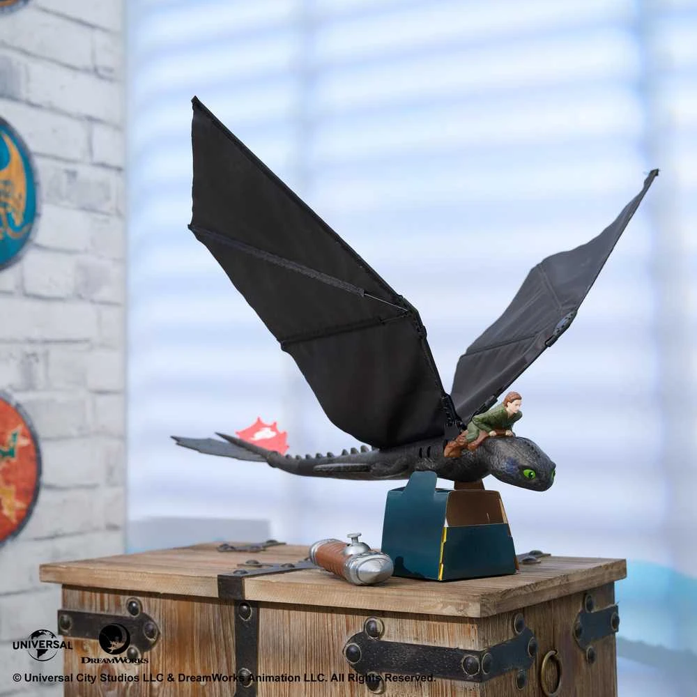 Spin Master Skraidantis bedantis interaktyvus RC figūrėlė Kaip prisijaukinti drakono sparnus 76 cm bedantis