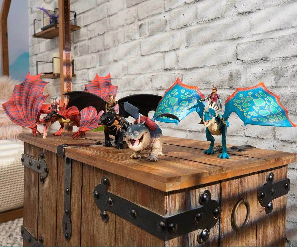 Kaip prisijaukinti slibiną Drakono ir figūrėlės rinkinys Kaip prisijaukinti Dragon 7 dalys Dragon Vulkano sala