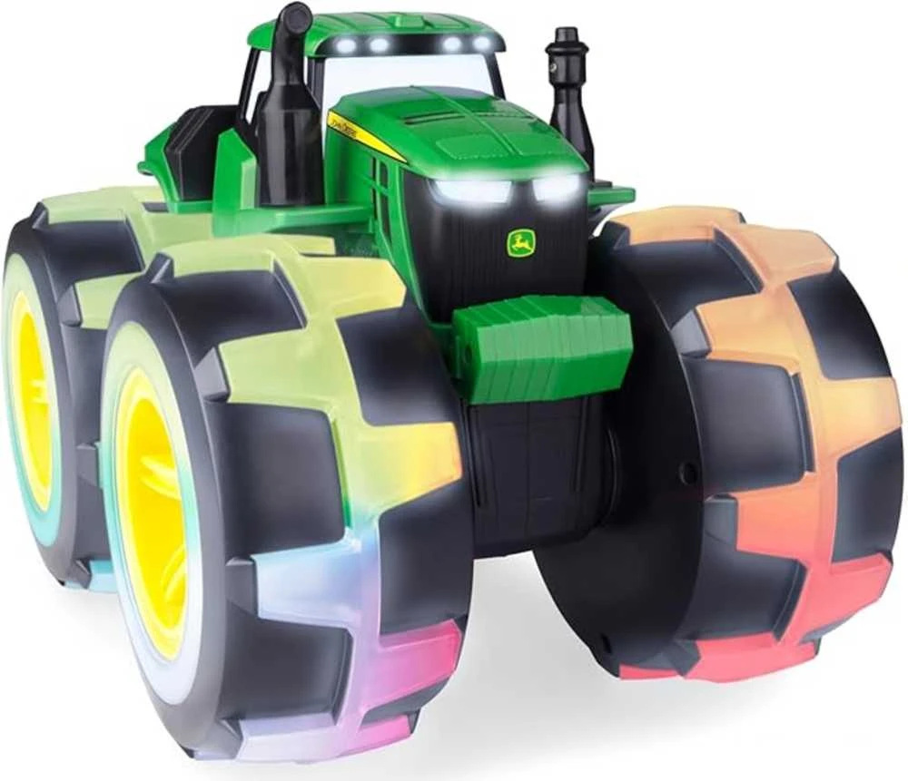Tomy JOHN DEERE žaislinis traktorius su šviečiančiais ratais, 46644B