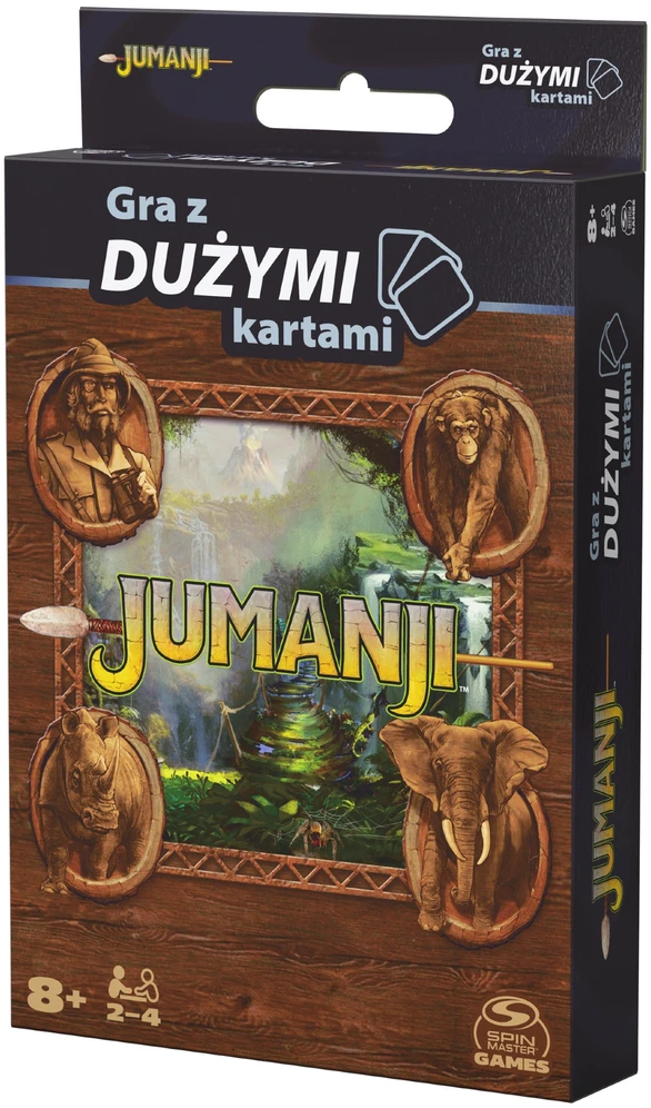 Spin Master Jumanji šeimos vakarėlių kortų žaidimas Big Kortos lenkiška 8 ir naujesnė versija