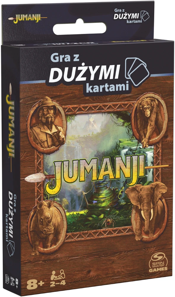 Spin Master Jumanji šeimos vakarėlių kortų žaidimas Big Kortos lenkiška 8 ir naujesnė versija