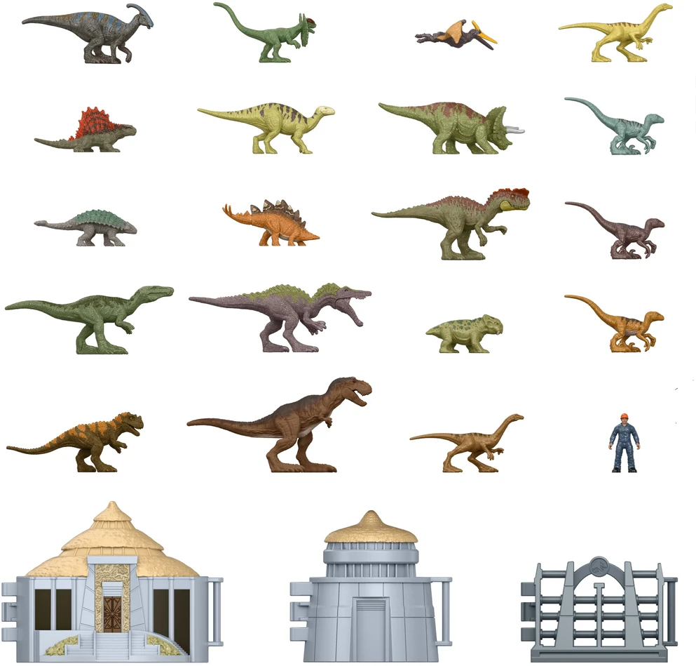 Mattel Jurassic Park Minis Kalendarz Adwentowy Park Jurajski Wyspa Dinozaurów 24 elementy
