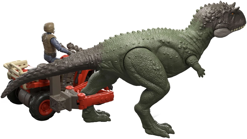 Mattel Jurassic World Dinozaur i Važiuoklė Terenowy su Chwytakiem Rinkinys su Figurkami