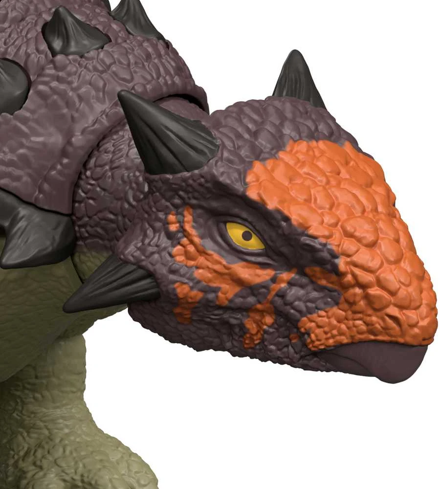 Mattel WORLD Juros periodo pasaulio atgimimo ankilozauro dinozauro figūrėlė 24 cm garsas