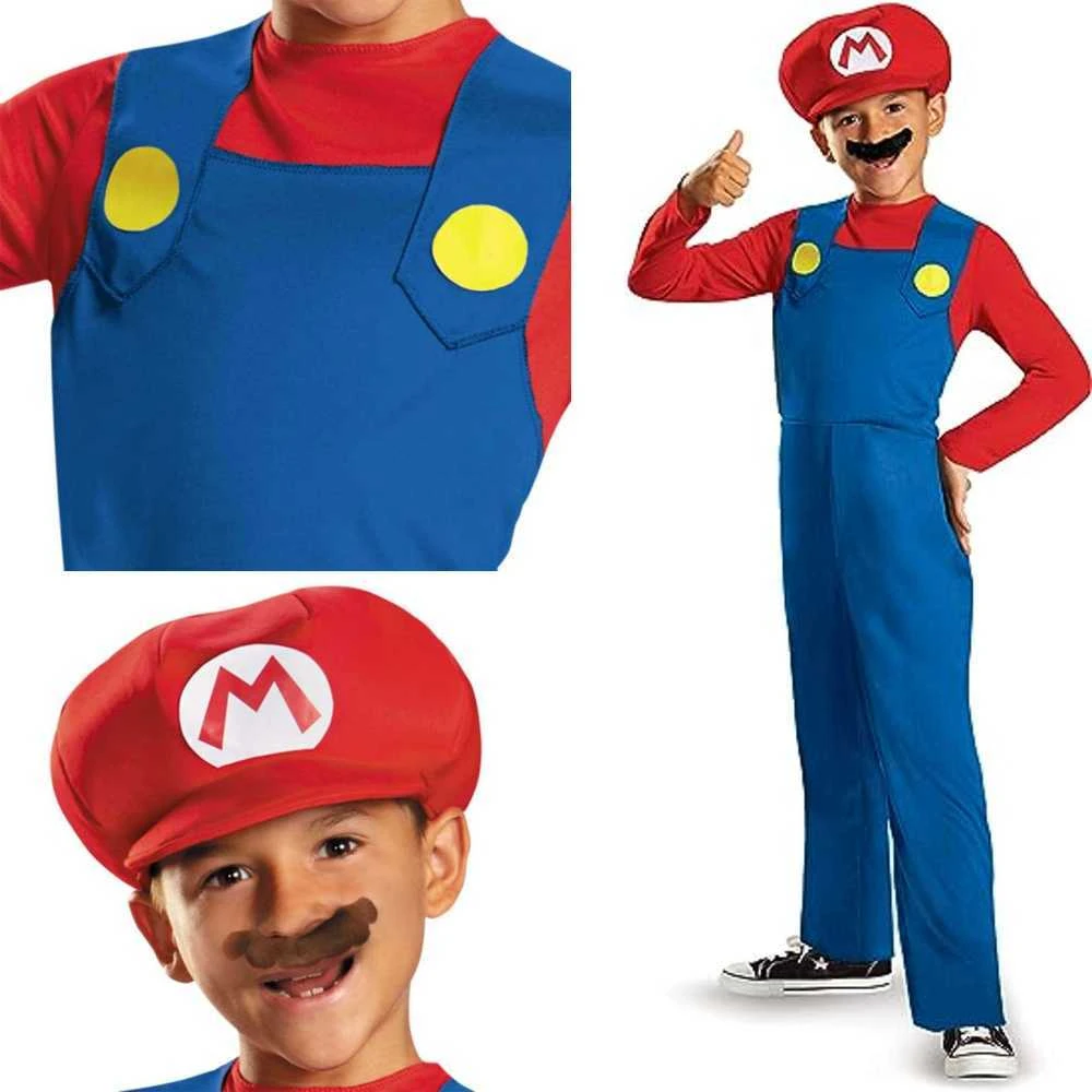 Karnavalinis kostiumas Super Mario berniukui 109-126 cm ūgio (4-6 metų)