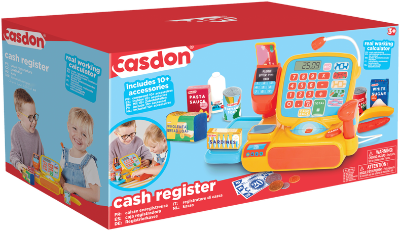 Kasa fiskalna sklepowa vaikams su priedais Casdon