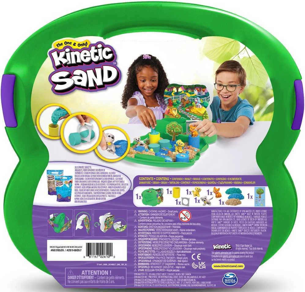 Spin Master KINETIC SAND LAGAMINAS ŠUNŲ PARKO RINKINYS + PRIEDAI