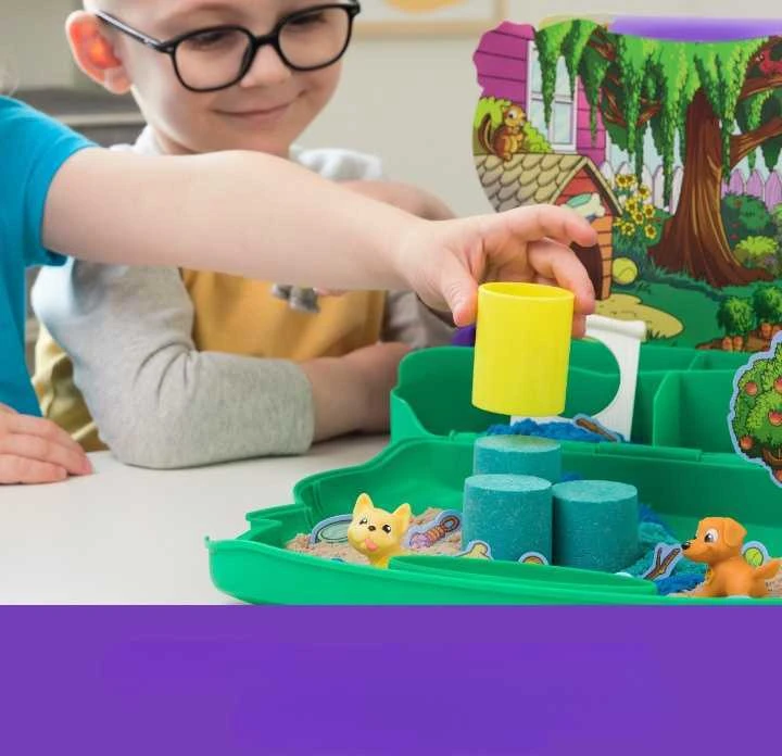 Spin Master KINETIC SAND LAGAMINAS ŠUNŲ PARKO RINKINYS + PRIEDAI