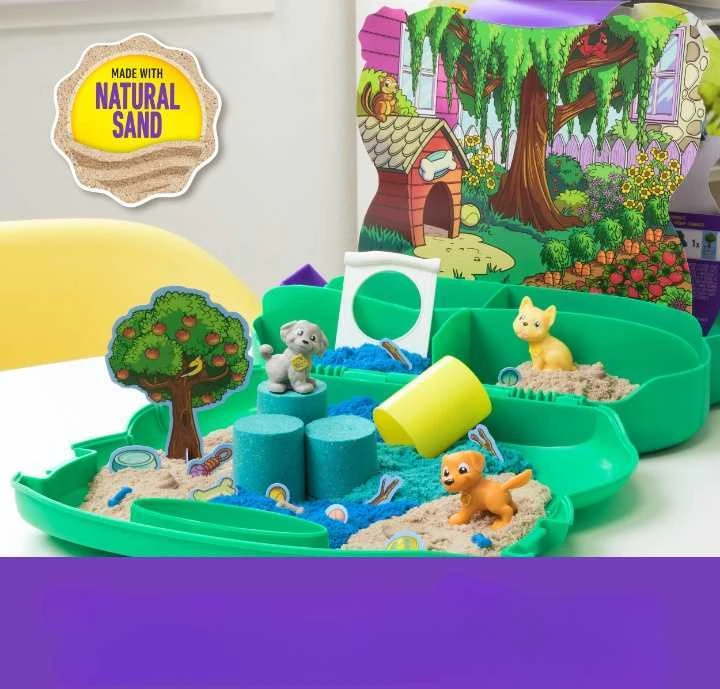 Spin Master KINETIC SAND LAGAMINAS ŠUNŲ PARKO RINKINYS + PRIEDAI