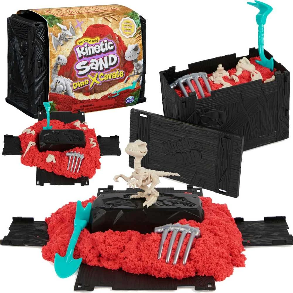 Kinetic Sand Excavation Dino XCavate Paieškos rinkinys Skeleton Dinosaur Kinetic Sand + priedai