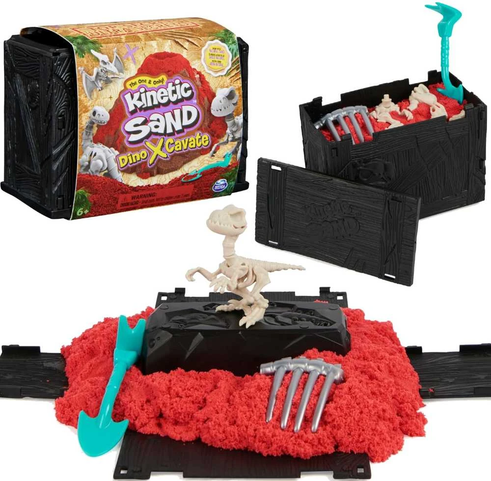 Kinetic Sand Excavation Dino XCavate Paieškos rinkinys Skeleton Dinosaur Kinetic Sand + priedai