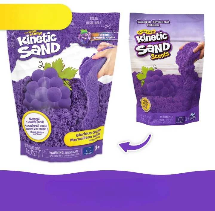 Spin Master KINETINIS SMĖLIS, PURPURINIS, KVAPINIS VYNUOGĖS, KINETINIS SMĖLIS 228 G