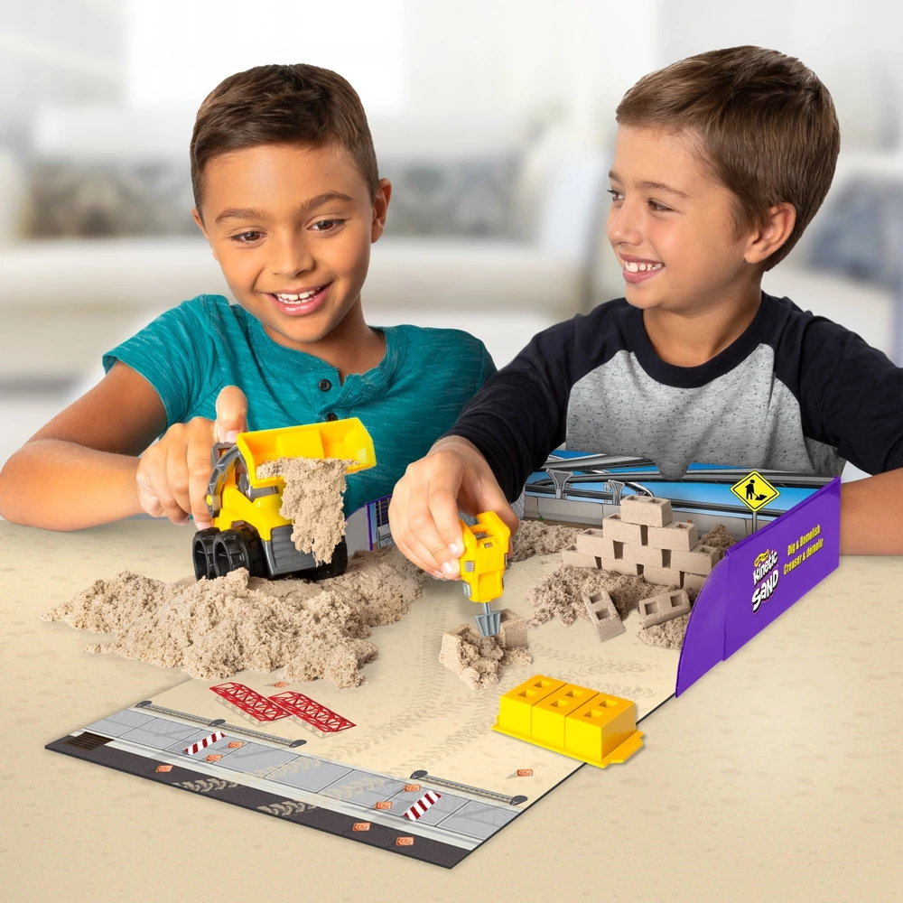 Spin Master Kinetic Sand Kinetinis smėlis – kasimo ir griovimo rinkinys (6044178)