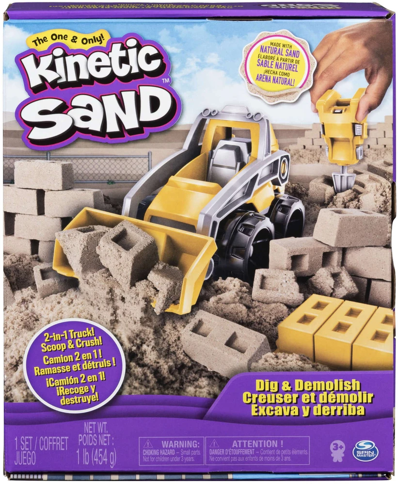 Spin Master Kinetic Sand Kinetinis smėlis – kasimo ir griovimo rinkinys (6044178)