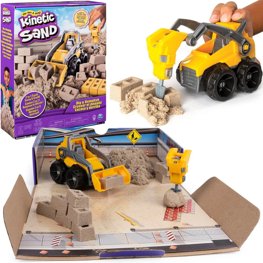 Spin Master Kinetic Sand Kinetinis smėlis – kasimo ir griovimo rinkinys (6044178)