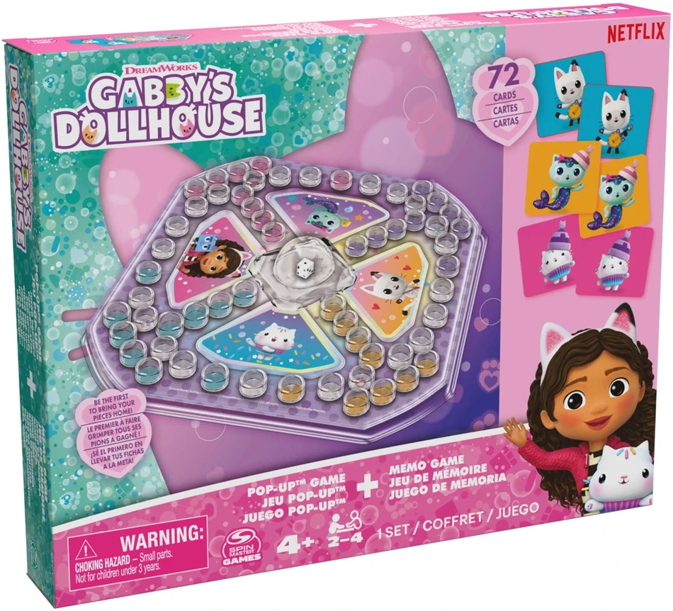 Stalo žaidimas Pop Up Gabby's Dollhouse