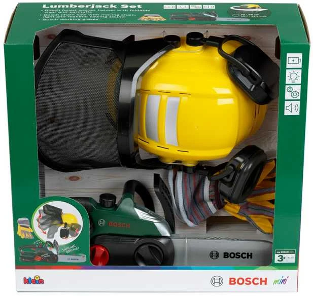 Klein - Bosch kirtimo rinkinys su grandininiu pjūklu ir šalmo šviesa bei garsu (KL8197)