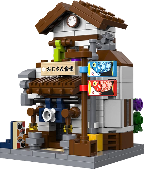 CaDA kaladės Pastatas Mini japoniškas restoranas 313 elementų C66072W