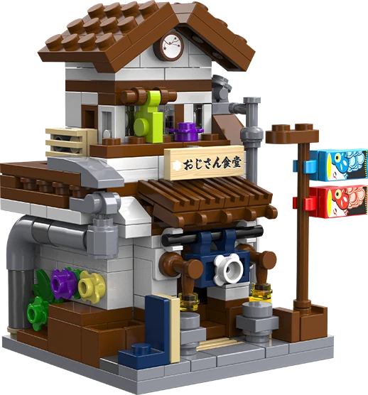 CaDA kaladės Pastatas Mini japoniškas restoranas 313 elementų C66072W