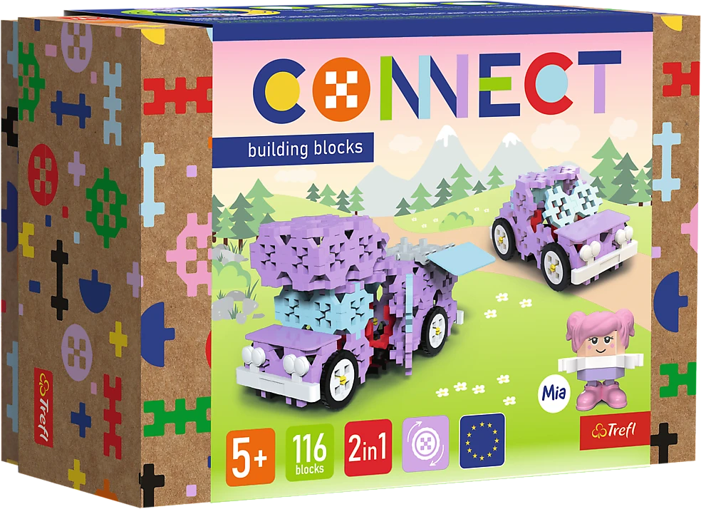 TREFL 61968 Connect 2in1 Blocks - Kemperis / Mielas automobilis