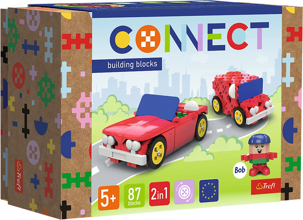 Konstruktorius 2in1 kabrioletas ir krovininis automobilis Trefl