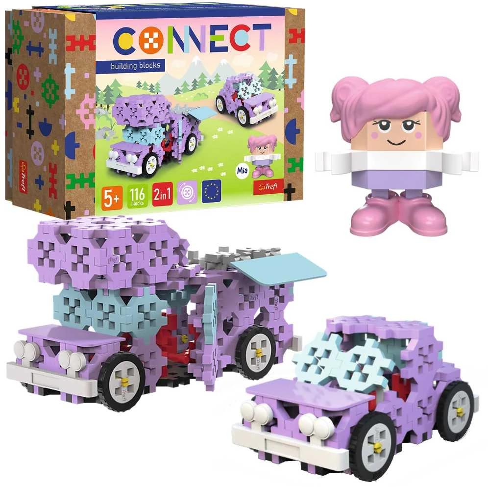 TREFL 61968 Connect 2in1 Blocks - Kemperis / Mielas automobilis