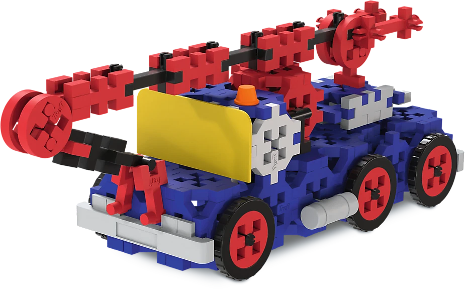 TREFL 61979 Connect 2in1 Bricks - Statybinės transporto priemonės / visureigis su priekaba