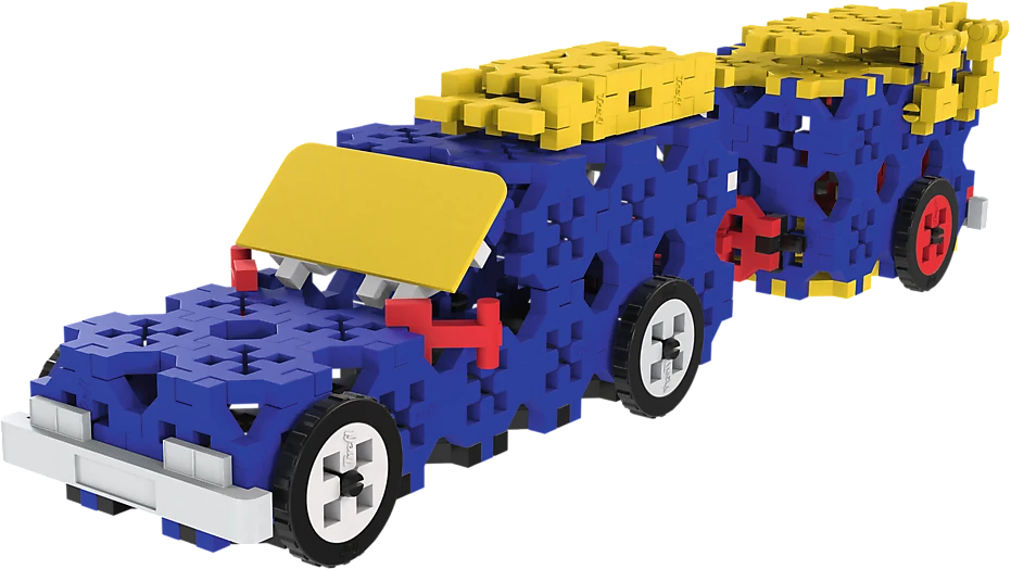 TREFL 61979 Connect 2in1 Bricks - Statybinės transporto priemonės / visureigis su priekaba