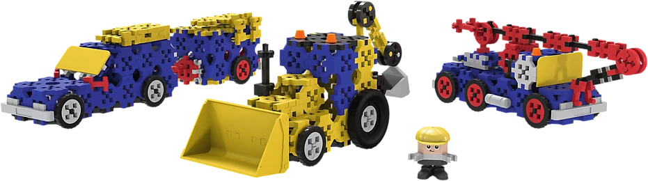 TREFL 61979 Connect 2in1 Bricks - Statybinės transporto priemonės / visureigis su priekaba
