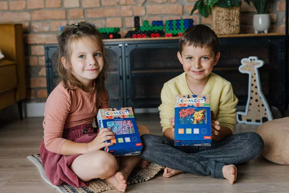 Trefl Konstruktorių rinkinys Connect, Basic Boy, 70 dalių, 4+, spalvotas