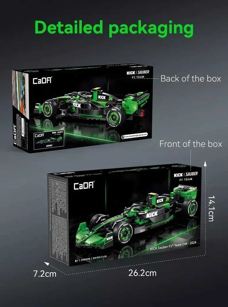 *****Cada lenktyninių automobilių blokai.F1 KickSauber C55032W