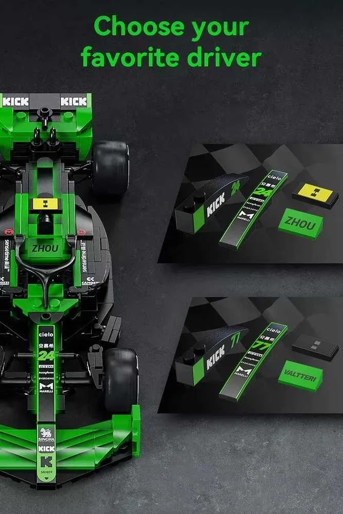 *****Cada lenktyninių automobilių blokai.F1 KickSauber C55032W