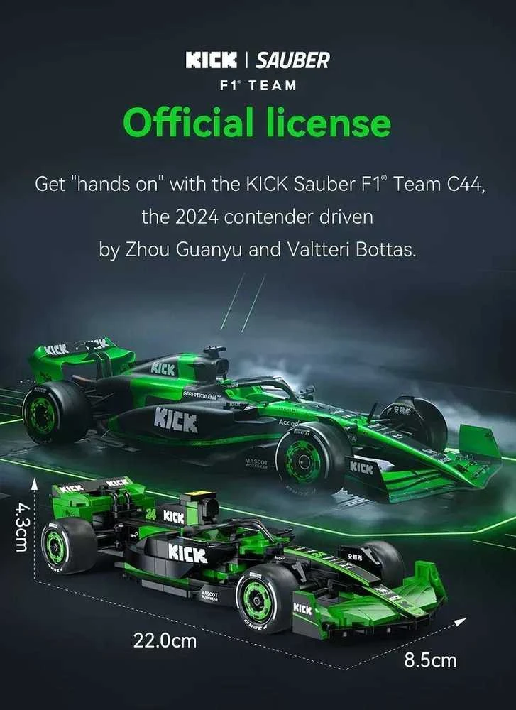 *****Cada lenktyninių automobilių blokai.F1 KickSauber C55032W