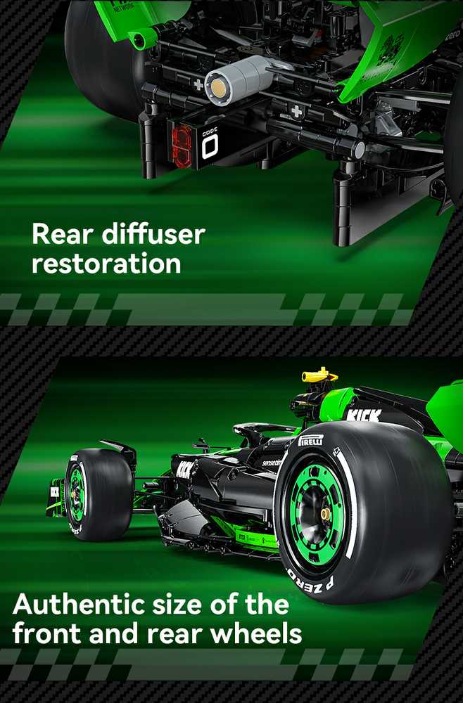 CaDA statybinės plytos F1 Kick Sauber sportinis lenktyninis automobilis 2553 vienetai C64010W