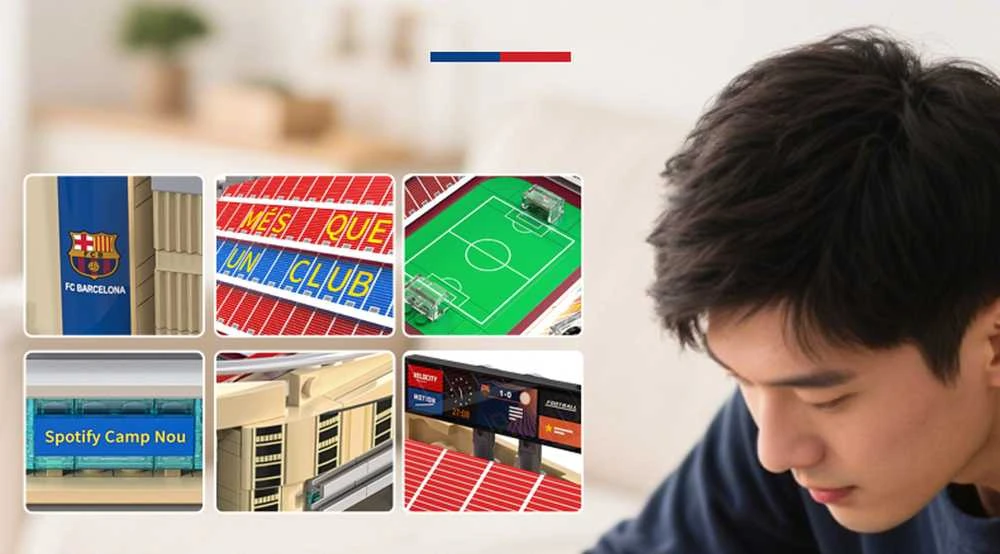 CADA Construction Bricks Camp Nou futbolo stadionas 728 el C66023W