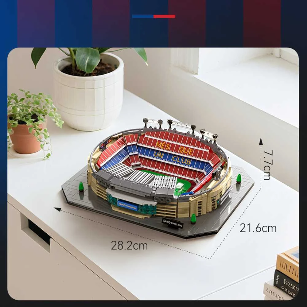 CaDA Barcelona Spotify Camp Nou stadiono statybiniai kaladėlės, 728 detalės