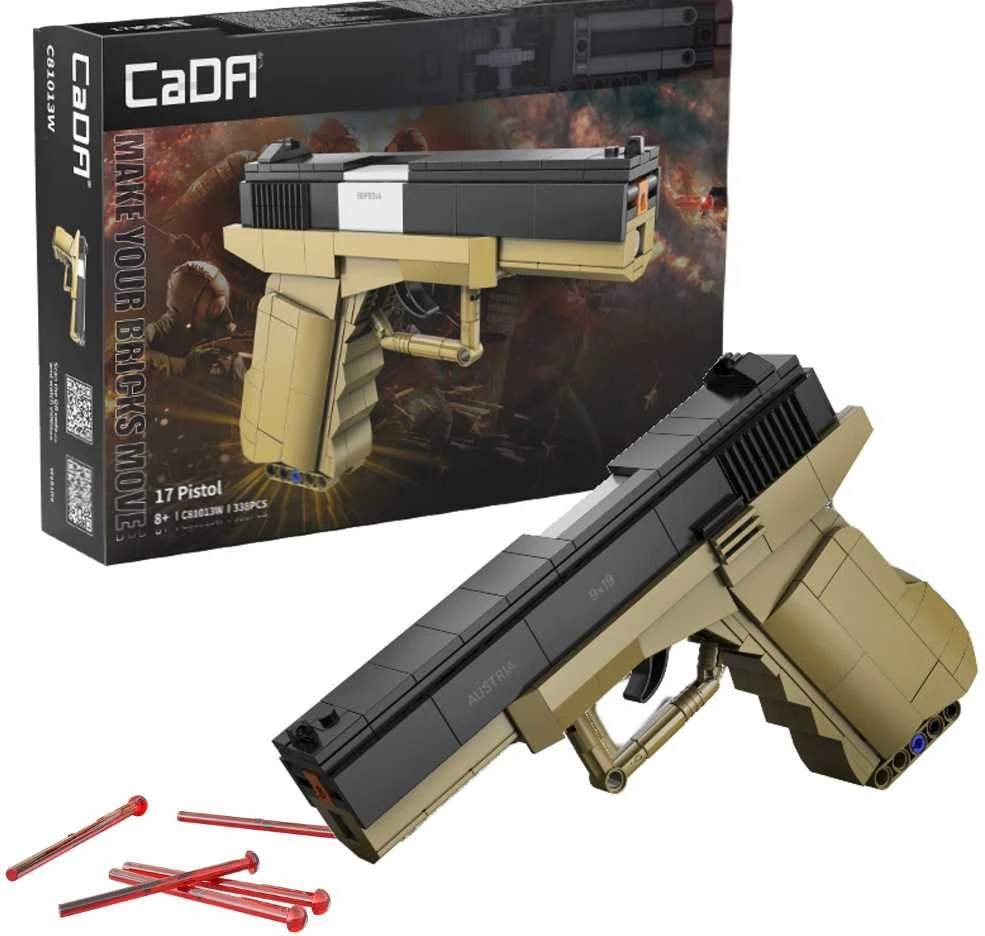CADA Blocks PISTOL 17 PISTOL 5 SHELLS 338 ELEMENTS REPLIKA