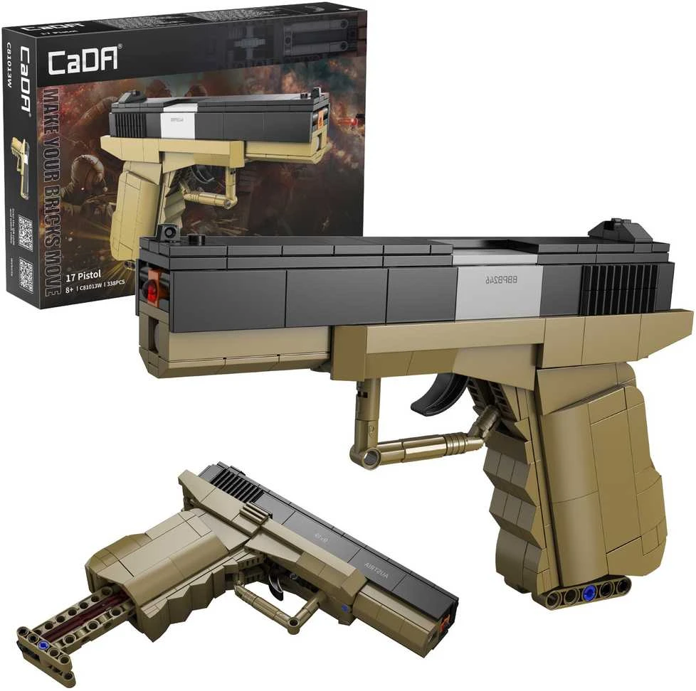 CADA Blocks PISTOL 17 PISTOL 5 SHELLS 338 ELEMENTS REPLIKA