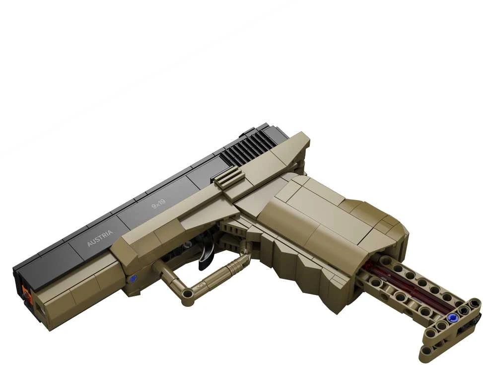 CADA Blocks PISTOL 17 PISTOL 5 SHELLS 338 ELEMENTS REPLIKA
