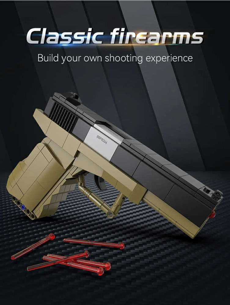 CADA Blocks PISTOL 17 PISTOL 5 SHELLS 338 ELEMENTS REPLIKA