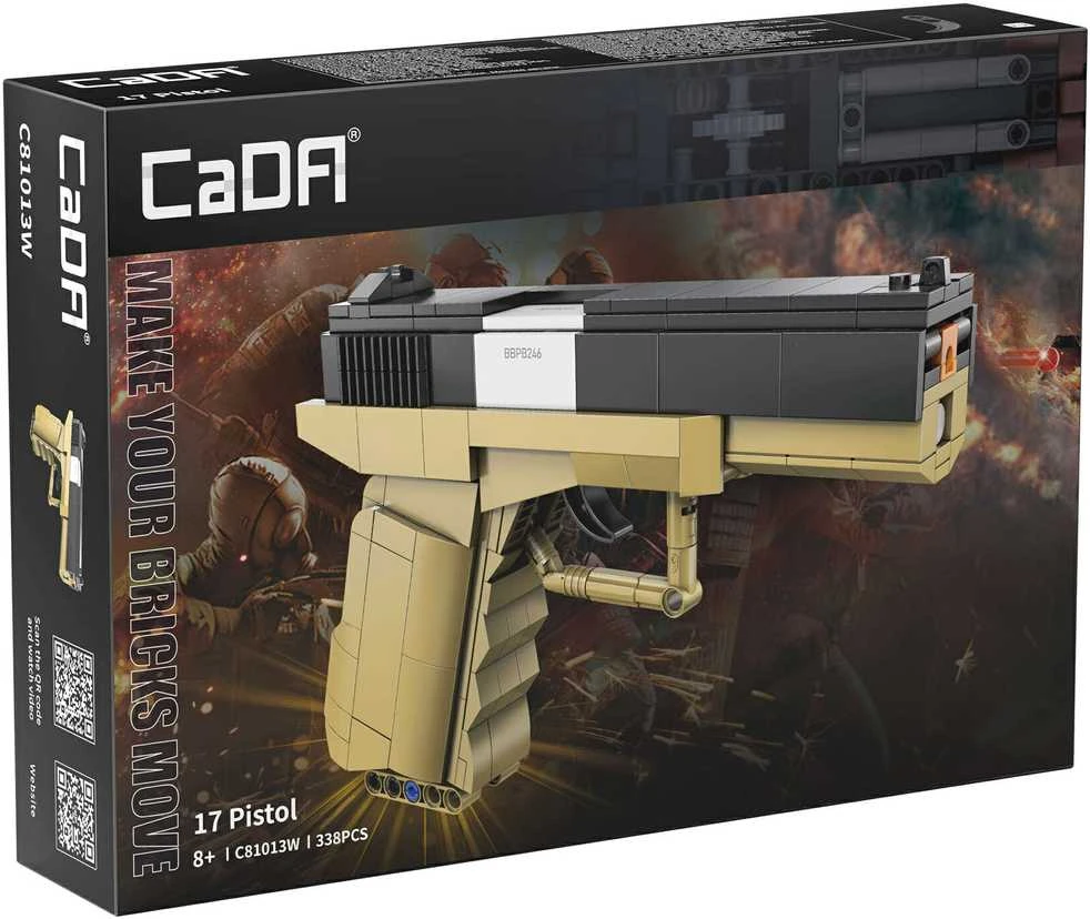 CADA Blocks PISTOL 17 PISTOL 5 SHELLS 338 ELEMENTS REPLIKA
