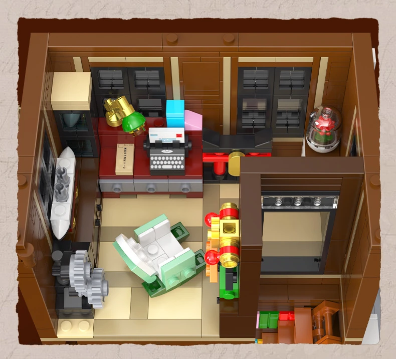 „Cada“ statybiniai kaladėlės, japonų bibliotekos pastatas, 1292 detalės, C66020W