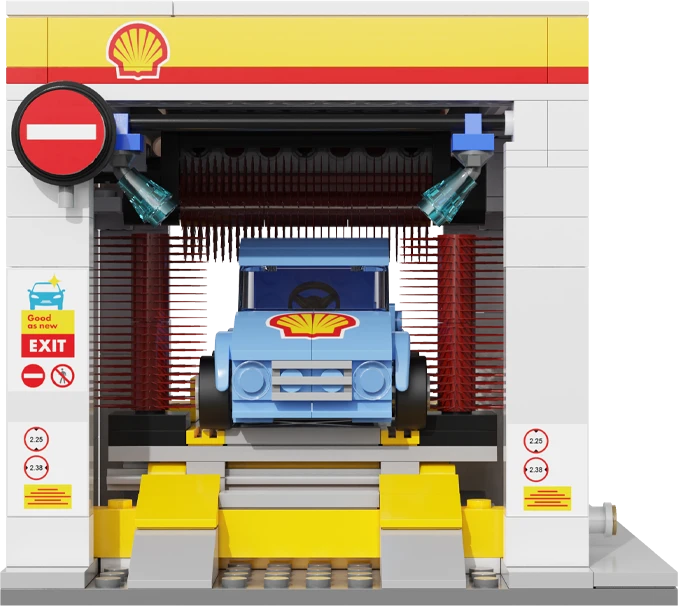 *****Cada pagalvėlės Shell automobilių plovimo stotis C66030W 30260