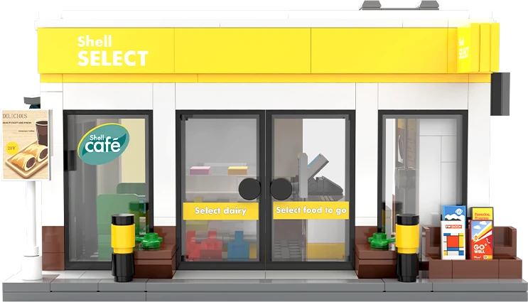 CaDA statybiniai blokeliai, „Shell Shop“ pastatas, 303 dalys