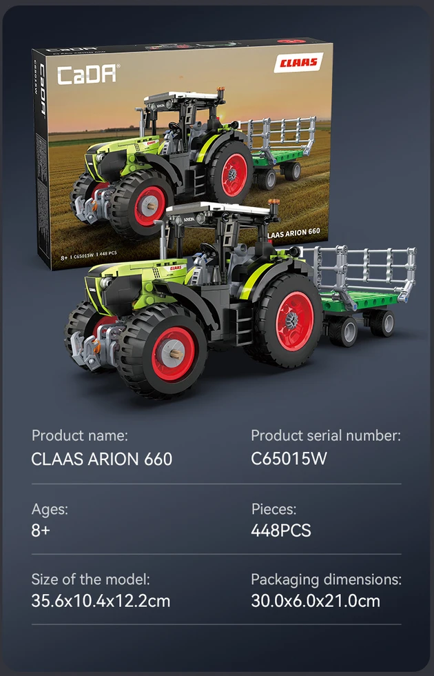 CADA BLOKAI ŽEMĖS ŪKIO TRAKTORIUS CLAAS ARION 660 448 ELEMENTS TRAKTORIUS