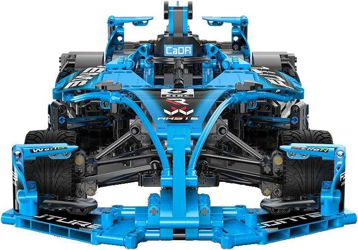 CaDA statybiniai blokai Didelis lenktyninis automobilis 60 cm Sportinis automobilis Elektrinis Super Racing Car Žydra lenktyninis automobilis Važiuoklė 1667 dalys