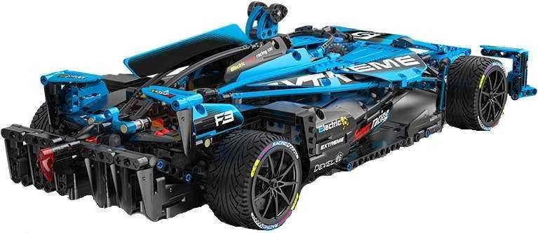 CaDA statybiniai blokai Didelis lenktyninis automobilis 60 cm Sportinis automobilis Elektrinis Super Racing Car Žydra lenktyninis automobilis Važiuoklė 1667 dalys