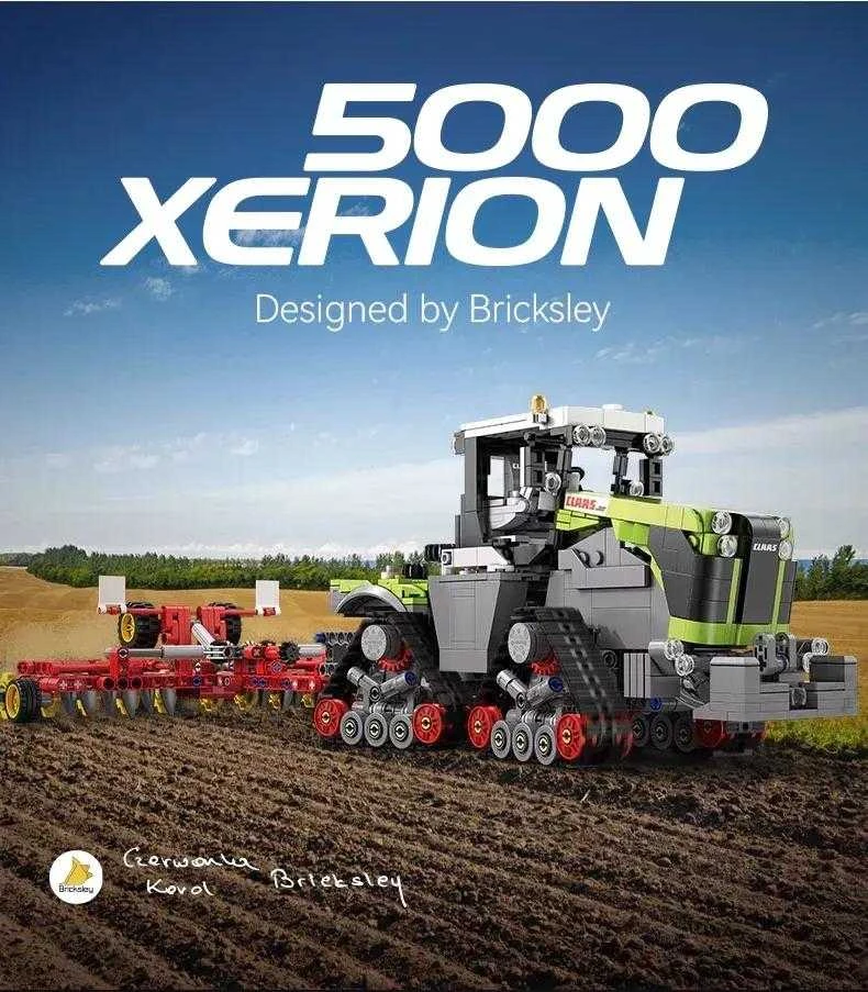 CaDA statybiniai blokai Didelis žemės ūkio traktorius CLAAS XERION 5000 TRAC TS Važiuoklė 1336 dalys
